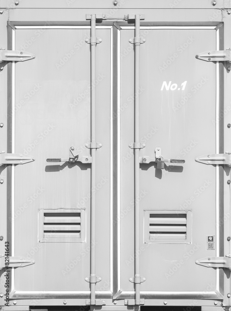 Exterior of white storage unit or small warehouse for rental Exterior of white storage unit or small warehouse for rental