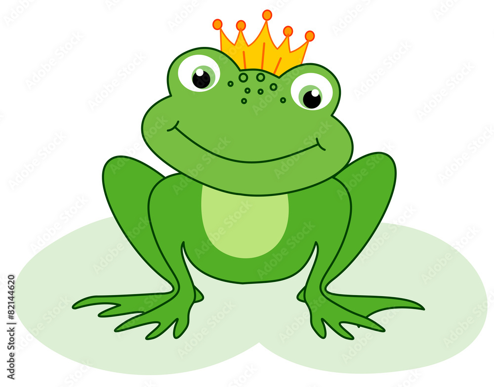 Frog Prince Cartoon Character Stock Illustration