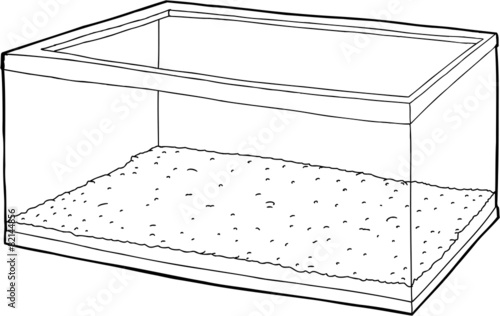 Outlined Aquarium With Gravel