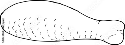 Outlined Turkey Drumstick