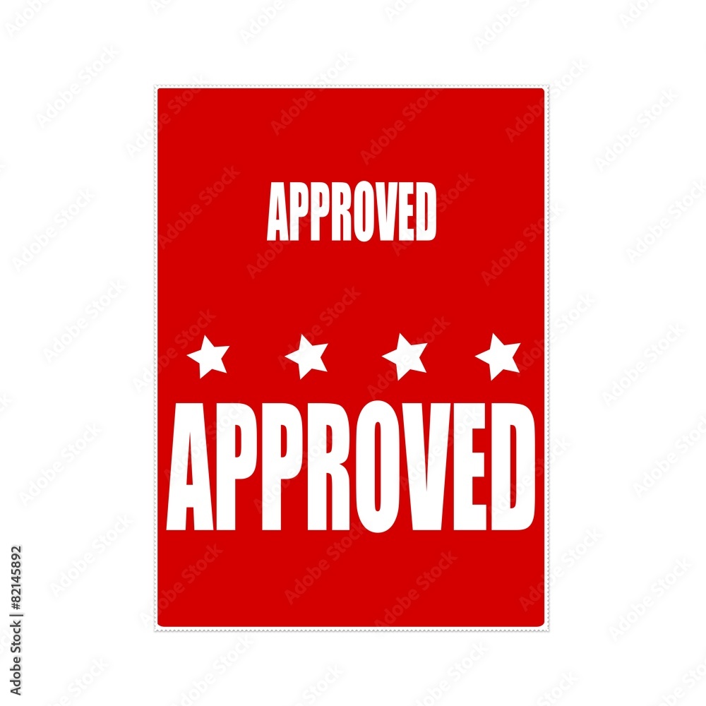 approved white stamp text on red background approved white stamp text on red background