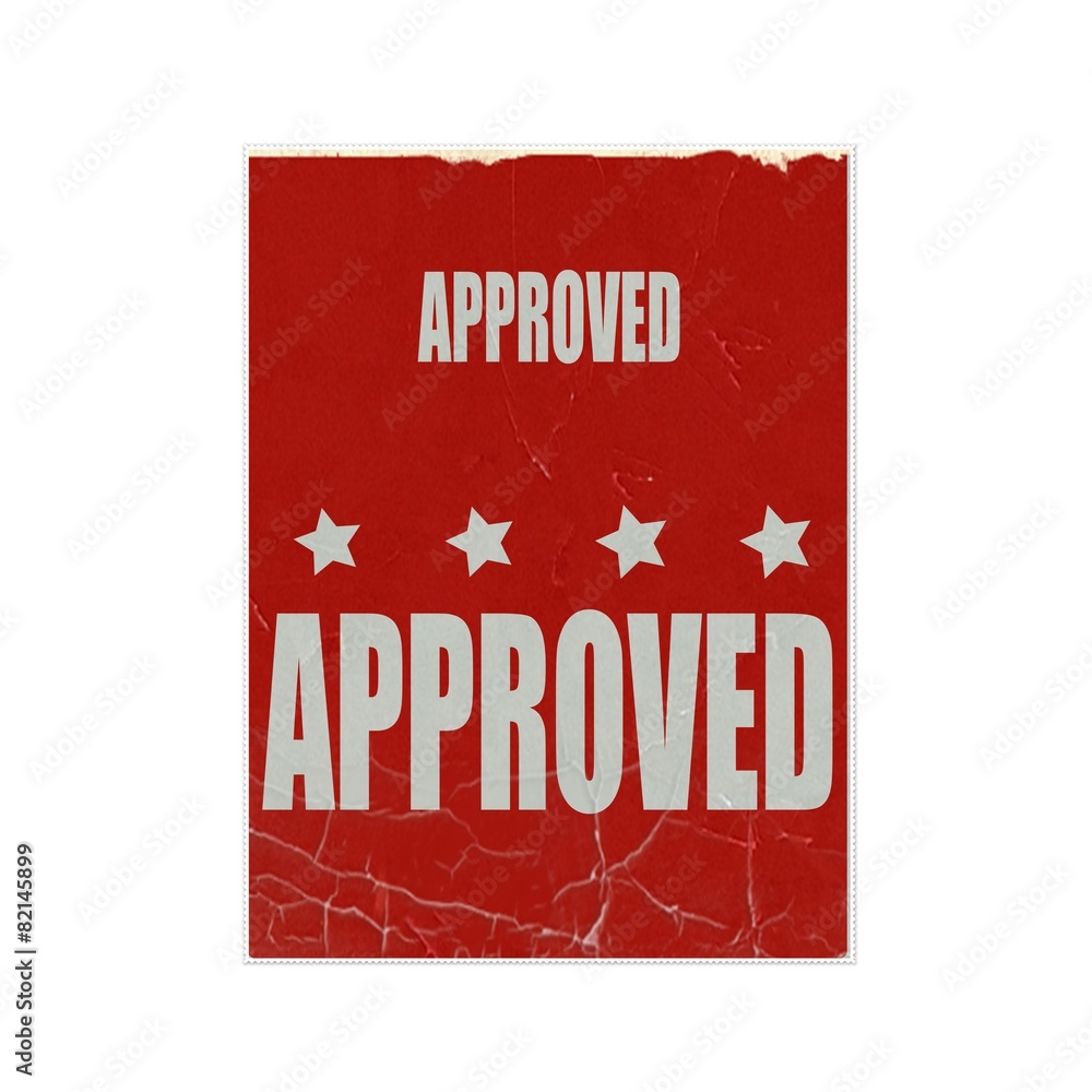 approved white stamp text on red background approved white stamp text on red background