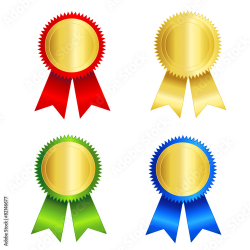 Gold seal with ribbon