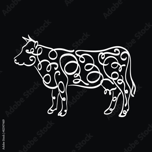 Fototapeta Naklejka Na Ścianę i Meble -  корова