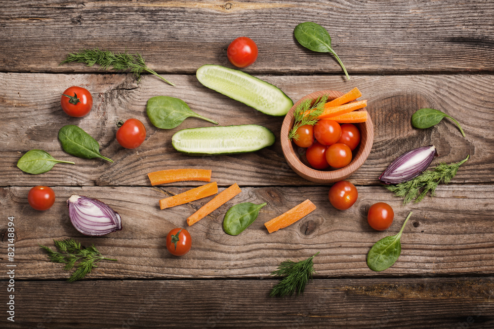 vegetable on wooden background vegetable on wooden background