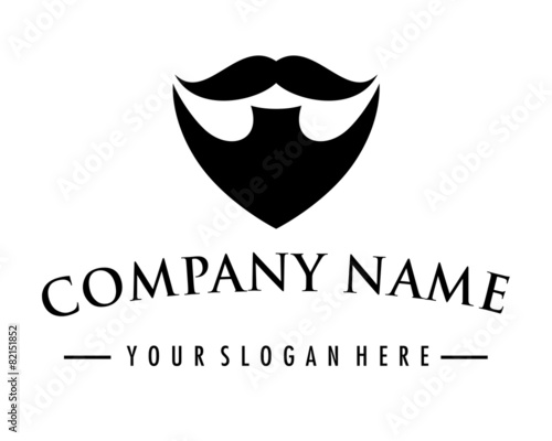 beard mustache logo image vector