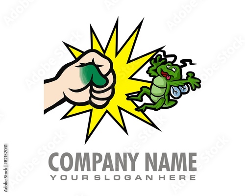 pest bug logo image vector