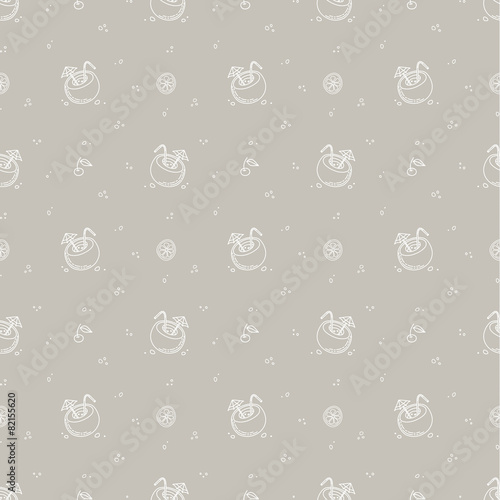 cocktail in coconut pattern