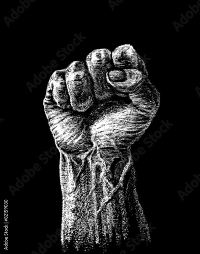 Hard clenched fist