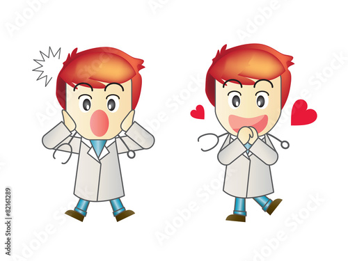 Doctor pose 2 moods.