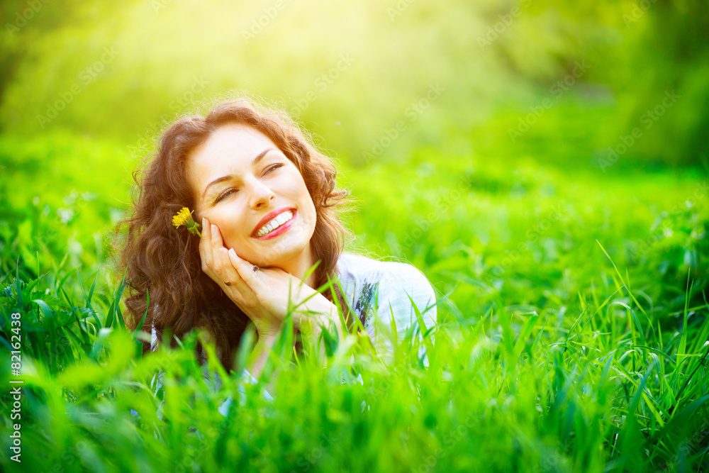 Beautiful young woman outdoors enjoying nature Beautiful young woman outdoors enjoying nature