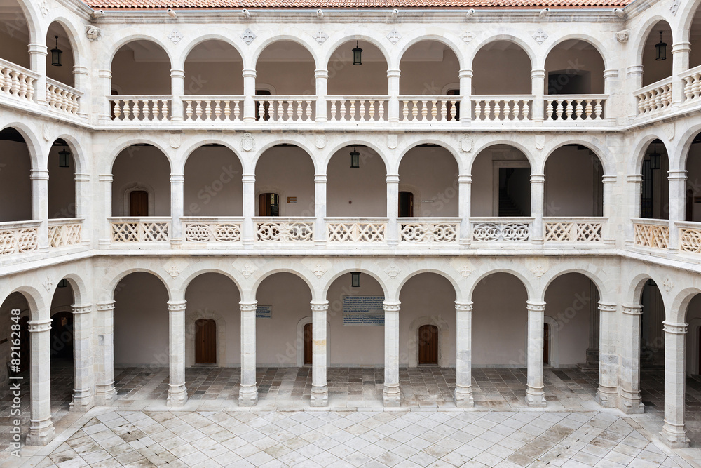 Cloister and colonnades of the University of Valladolid