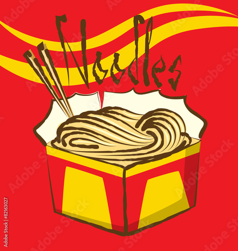 Vector Chinese Noodles