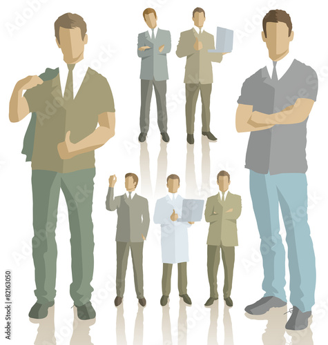 Vector silhouettes of business people