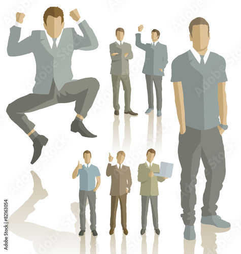 Vector silhouettes of business people
