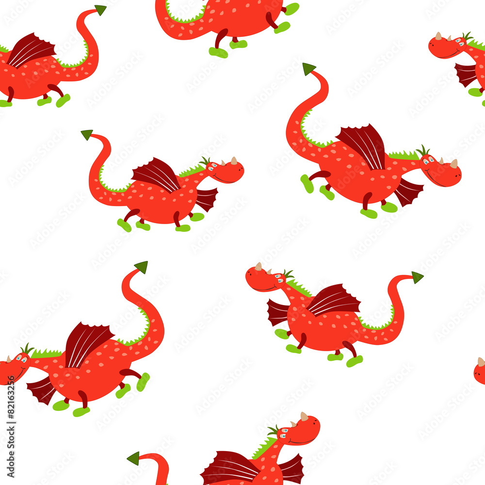 Seamless pattern of dragons Seamless pattern of dragons
