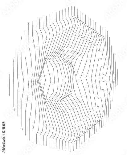 sound system speaker woofer made with lines