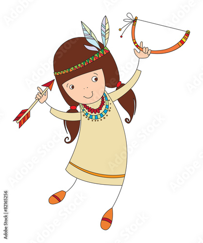 Photos girl in costume of northern Indian