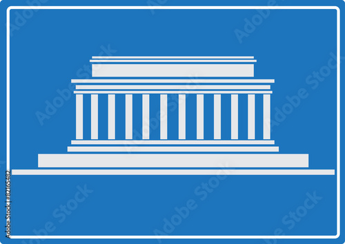 Lincoln Memorial, Washington DC. USA. Vector illustration.