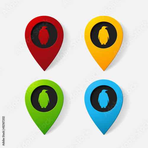 Free Download Realistic color pointer: penguin - GFXLoad