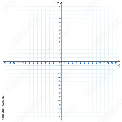 Vector illustration of mathematics system of coordinate