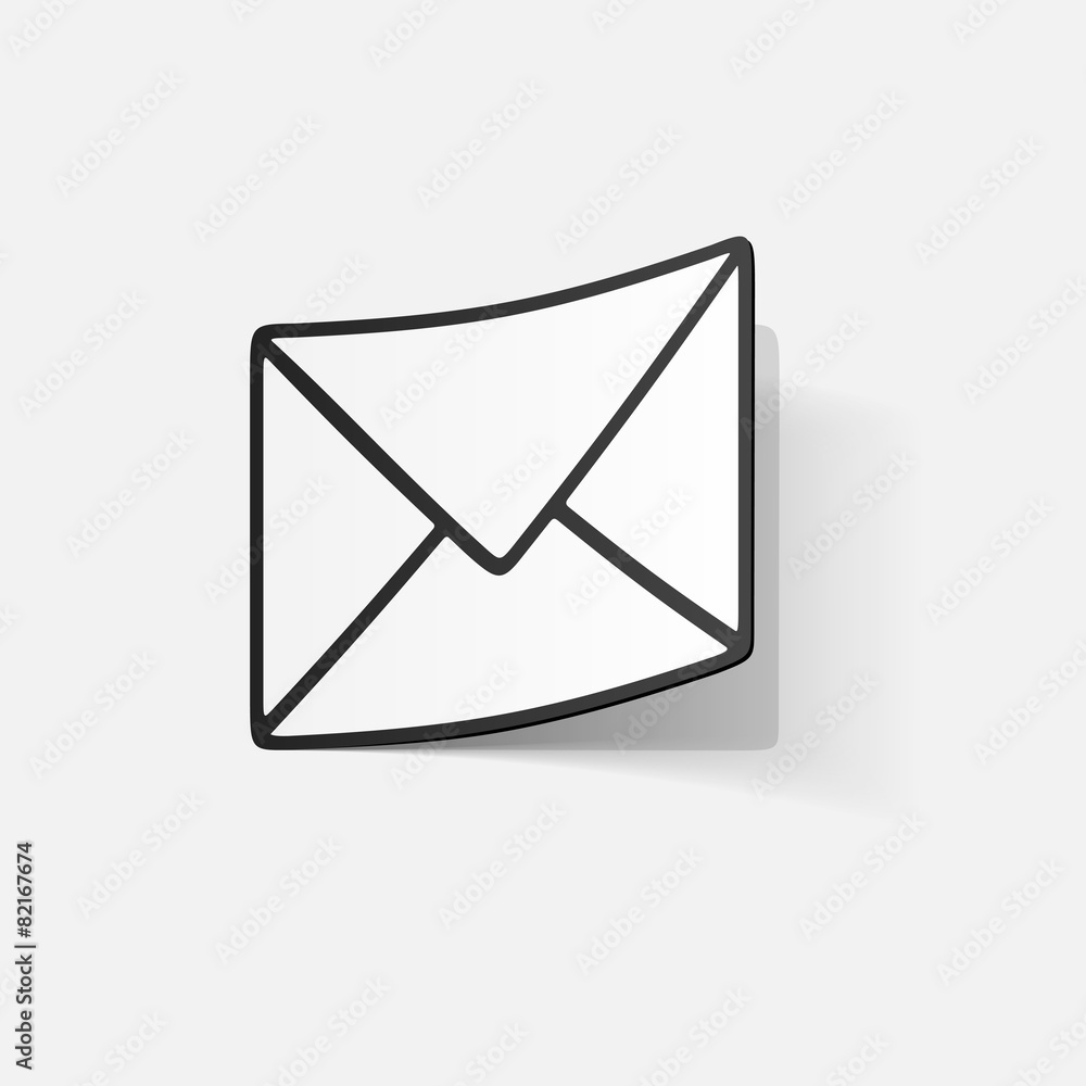 paper sticker: collection of various Envelope white paper paper sticker: collection of various Envelope white paper