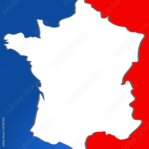 carte de france bleu blanc rouge