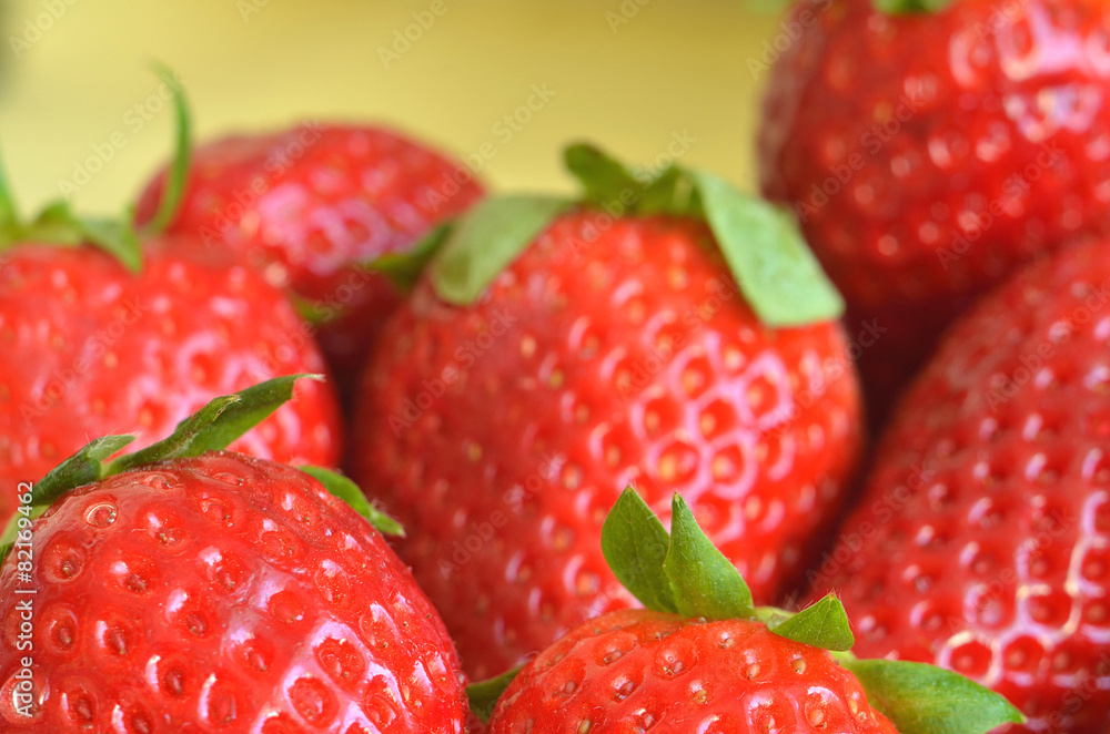 Detail of fresh strawberries Detail of fresh strawberries