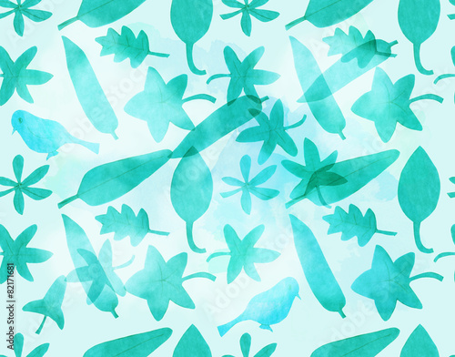 Seamless background pattern, of various shapes cut out of paper