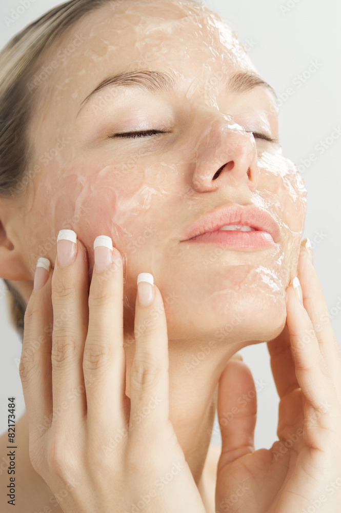 Woman With Gel Mask