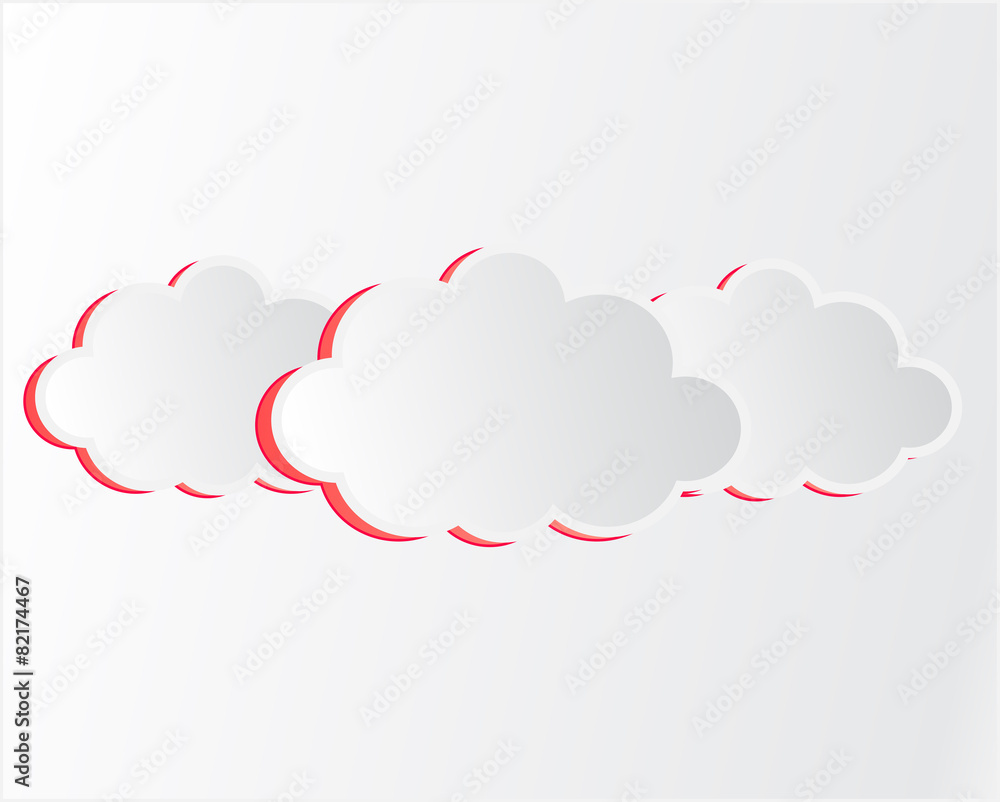 three clouds vector