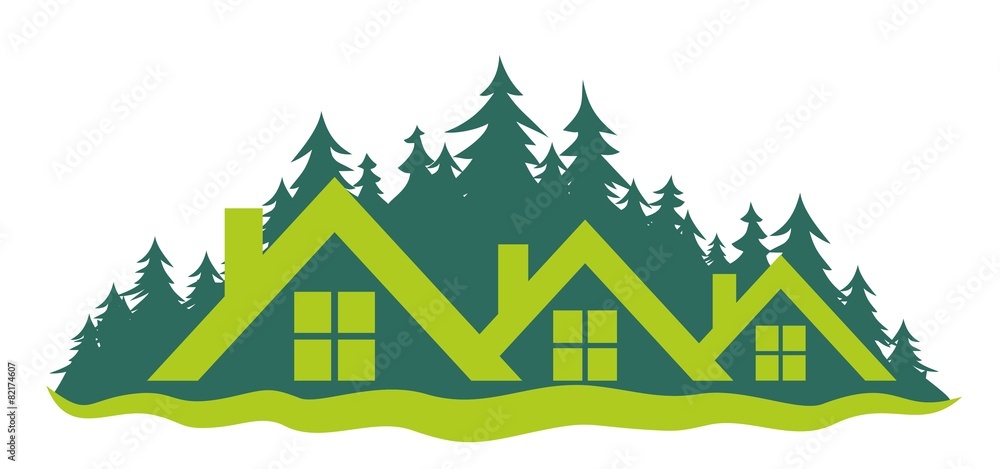 Obraz premium Logo of the cottage settlement