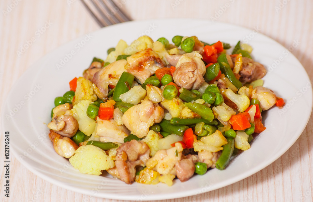 vegetables and chicken vegetables and chicken