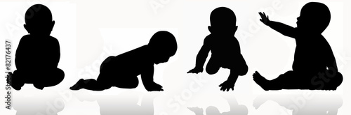 Silhouette of baby