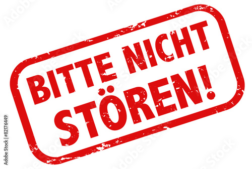 Bitte nicht stören stempel rot