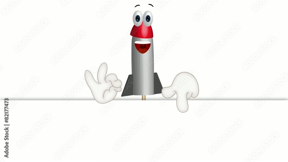 Funny Cartoon Rocket Fireworks Comic Hands Funny Cartoon Rocket Fireworks Comic Hands