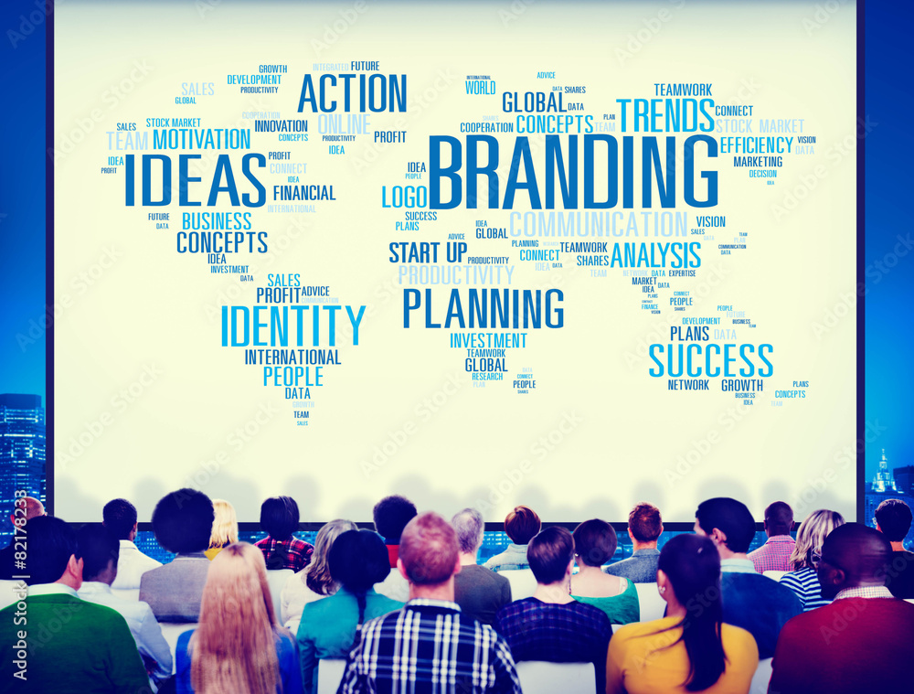 Naklejka premium Branding Ideas Commercial Advertising Trademark Concept