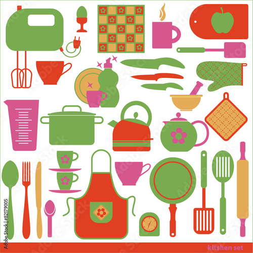 Kitchen vector background