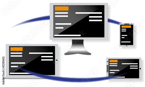 smart TV, tablets, notebooks and smartphones in Internet