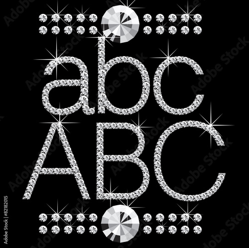 diamond letters with gemstones 01