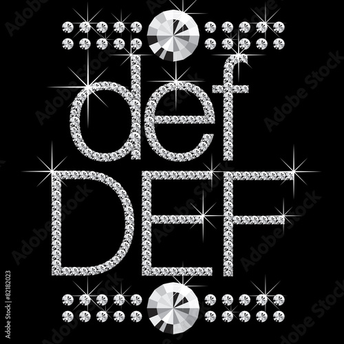 diamond letters with gemstones 02