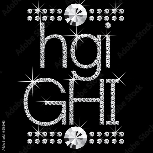 diamond letters with gemstones 03