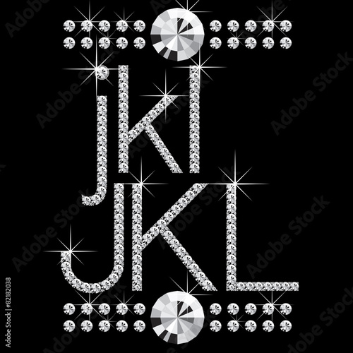 diamond letters with gemstones 004