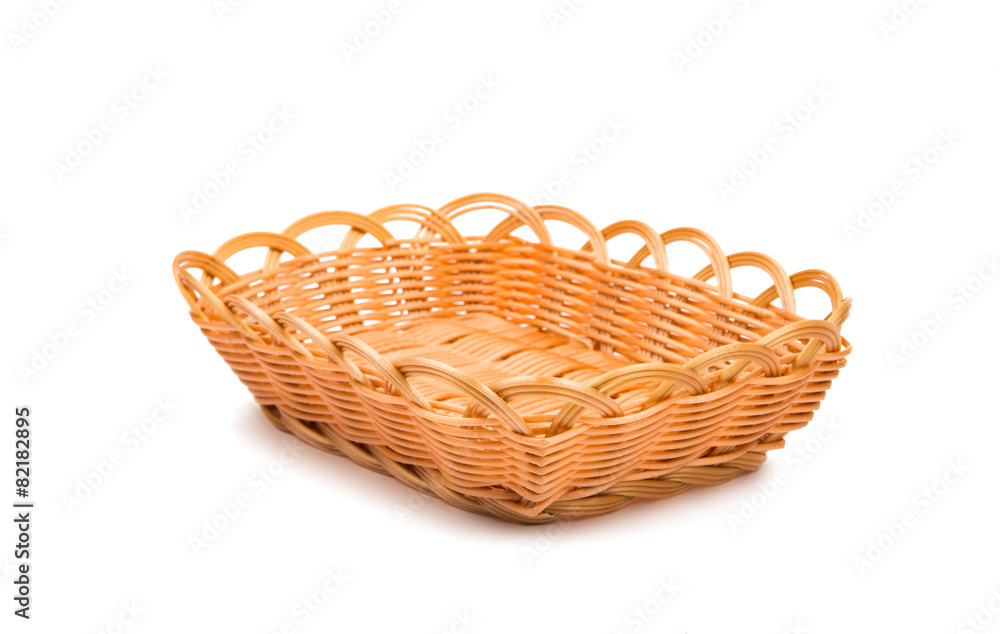 Empty wooden fruit or bread basket