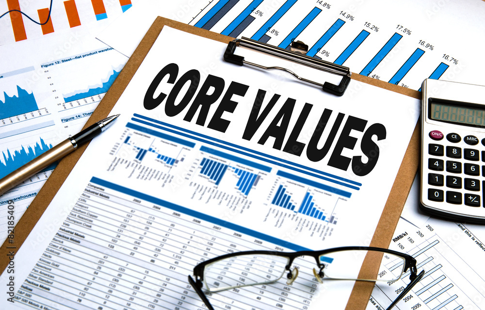 Obraz premium core values analysis concept