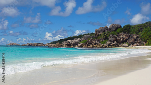 granite rocks on grand anse