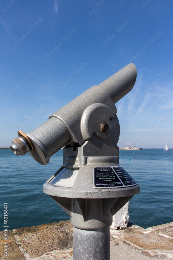 Telescope at the harbour of Dún Laoghaire, Ireland, 2015