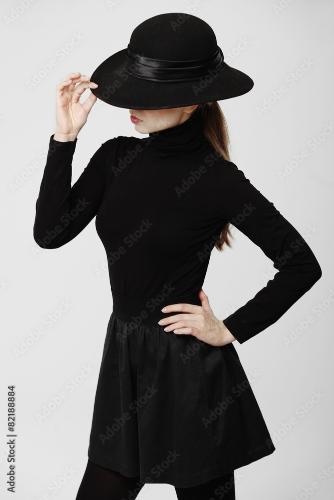 Portrait of woman in hat Portrait of woman in hat