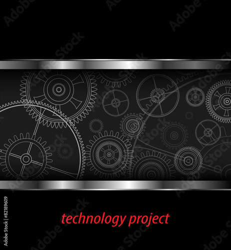 Background with technology gears