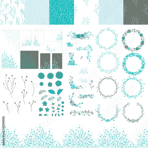 set of elements for design